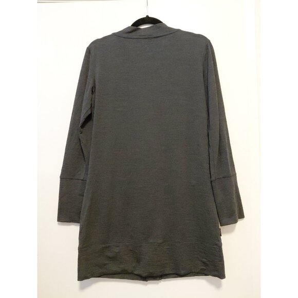 Icebreaker Women’s Cardigan Button Front Pockets Gray Small - Picture 5 of 6